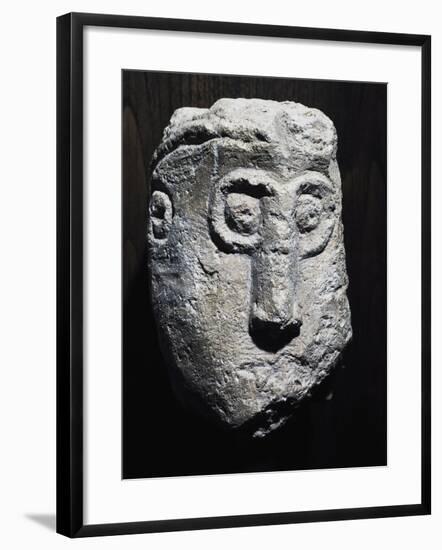 Stone Head with Gorgon Shape, Picenum Culture-null-Framed Giclee Print