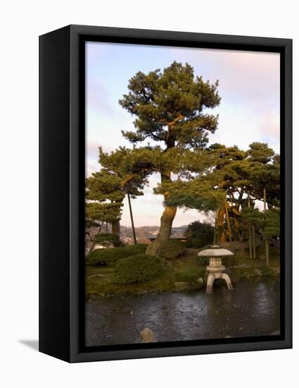 Stone Lantern, Kenrokuen Garden, Ishigawa Prefecture, Japan-Christian Kober-Framed Premier Image Canvas
