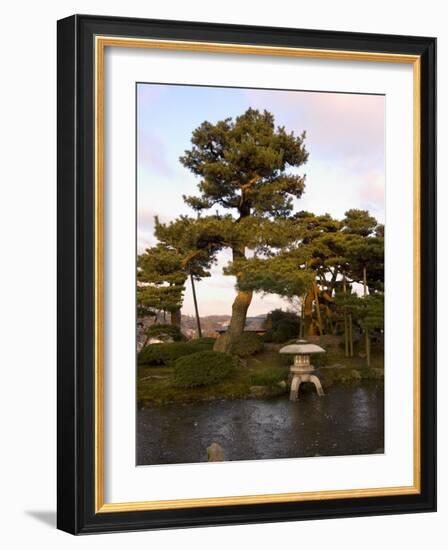 Stone Lantern, Kenrokuen Garden, Ishigawa Prefecture, Japan-Christian Kober-Framed Photographic Print