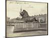 Stone Lion, Trafalgar Square, London, 19th Century-Francis Frith-Mounted Giclee Print