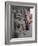 Stone Lions Guard a Prayer Wall in Durbar Square, Kathmandu, Nepal, Asia-Mark Chivers-Framed Photographic Print