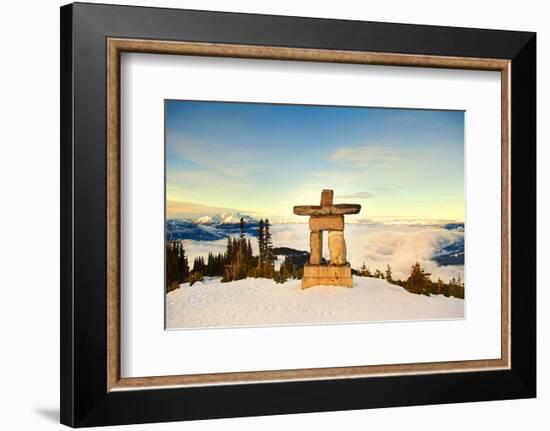 Stone Man on Mount Whistler-null-Framed Premium Giclee Print