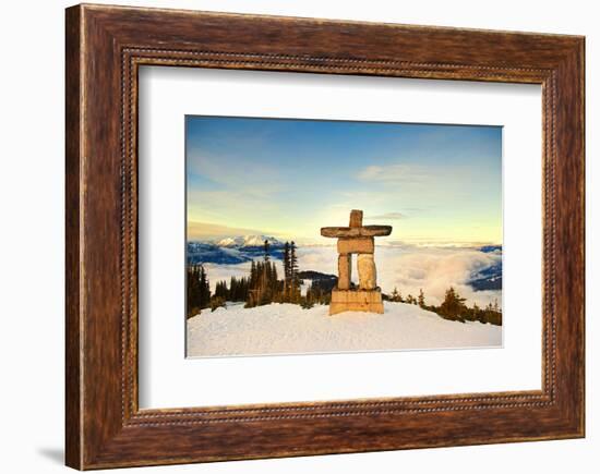 Stone Man on Mount Whistler-null-Framed Art Print