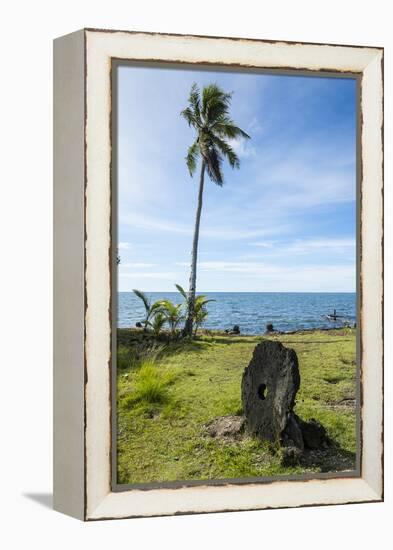 Stone Money on the Island of Yap, Micronesia-Michael Runkel-Framed Premier Image Canvas