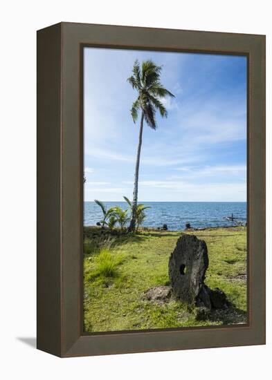 Stone Money on the Island of Yap, Micronesia-Michael Runkel-Framed Premier Image Canvas