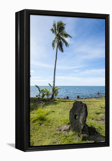 Stone Money on the Island of Yap, Micronesia-Michael Runkel-Framed Premier Image Canvas