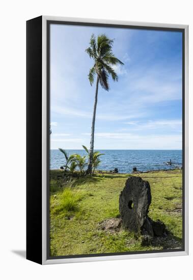 Stone Money on the Island of Yap, Micronesia-Michael Runkel-Framed Premier Image Canvas