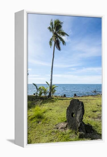 Stone Money on the Island of Yap, Micronesia-Michael Runkel-Framed Premier Image Canvas