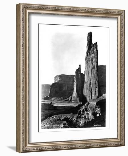 Stone Monoliths at Canyon De Chelly-Library of Congress-Framed Photographic Print