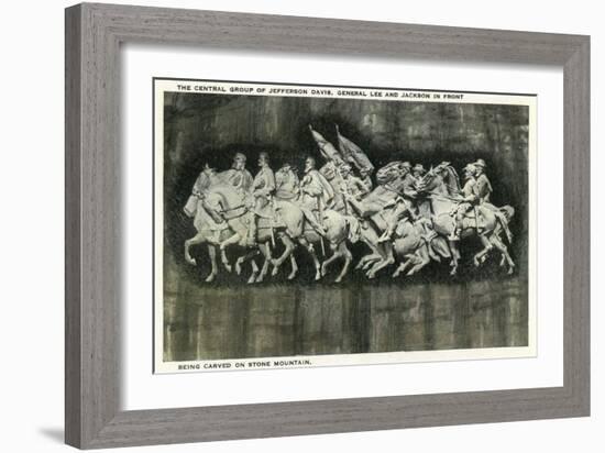 Stone Mountain, Georgia - Close-Up of the Monument Carving-Lantern Press-Framed Art Print