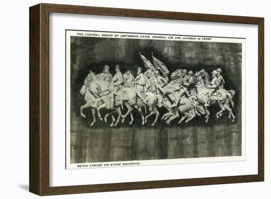 Stone Mountain, Georgia - Close-Up of the Monument Carving-Lantern Press-Framed Art Print