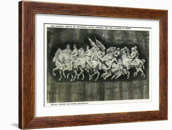 Stone Mountain, Georgia - Close-Up of the Monument Carving-Lantern Press-Framed Art Print