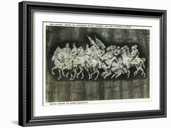 Stone Mountain, Georgia - Close-Up of the Monument Carving-Lantern Press-Framed Art Print