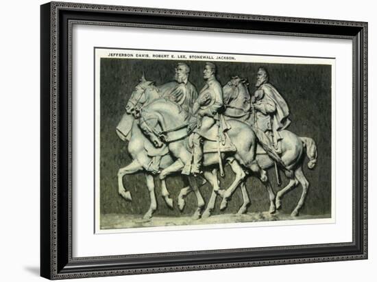 Stone Mountain, Georgia - Davis, Lee, and Jackson Figures-Lantern Press-Framed Art Print