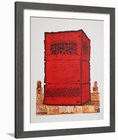 Stone of the Temple-Moshe Elazar Castel-Framed Limited Edition