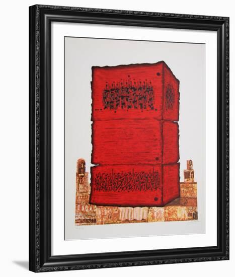 Stone of the Temple-Moshe Elazar Castel-Framed Limited Edition
