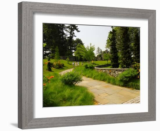 Stone Path at Chanticleer Garden, Wayne, Pennsylvania, USA-Ellen Clark-Framed Photographic Print