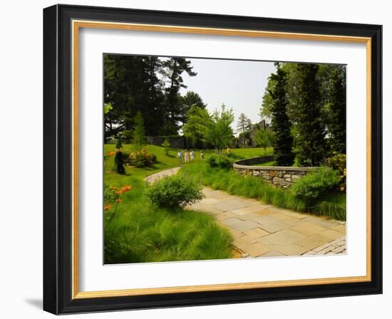 Stone Path at Chanticleer Garden, Wayne, Pennsylvania, USA-Ellen Clark-Framed Photographic Print