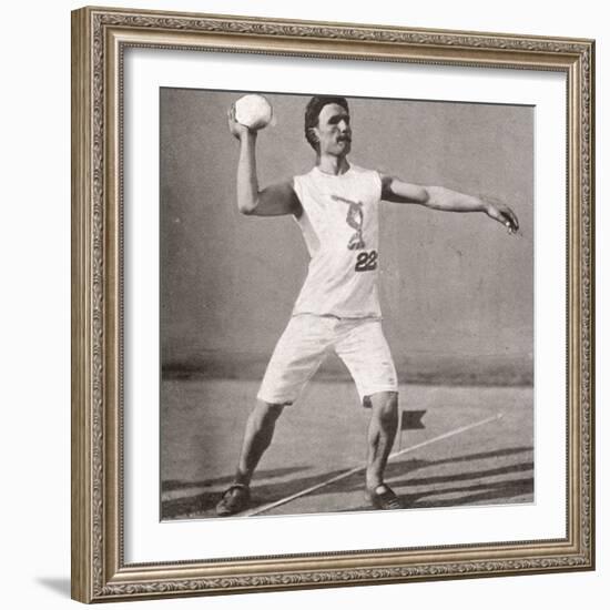 Stone Putting - Olympic Games 1906-null-Framed Photographic Print