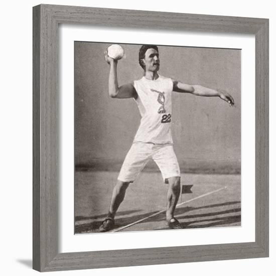 Stone Putting - Olympic Games 1906-null-Framed Photographic Print