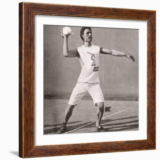 Stone Putting - Olympic Games 1906-null-Framed Photographic Print