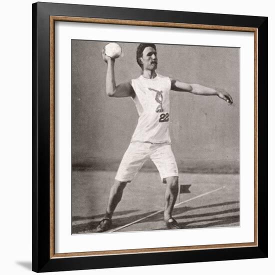 Stone Putting - Olympic Games 1906-null-Framed Photographic Print