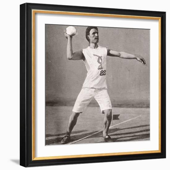 Stone Putting - Olympic Games 1906-null-Framed Photographic Print