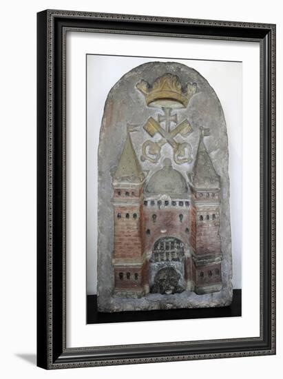 Stone Relief Featuring Riga's Great Coat-Of-Arms-null-Framed Giclee Print