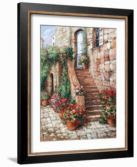 Stone Stairway, Perugia-Roger Duvall-Framed Premium Giclee Print