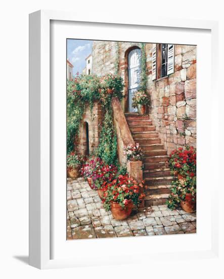 Stone Stairway, Perugia-Roger Duvall-Framed Premium Giclee Print