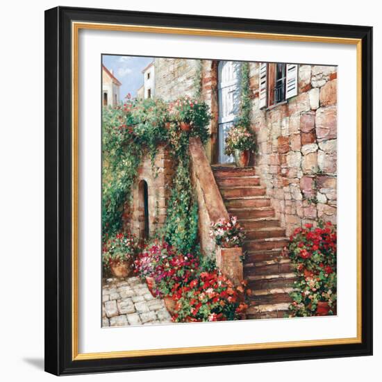 Stone Stairway Petites B-Roger Duvall-Framed Art Print