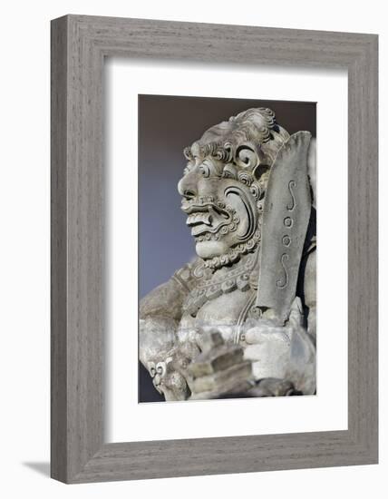 Stone Statue at Entrance of Tanah Lot. Bali Island, Indonesia-Keren Su-Framed Photographic Print
