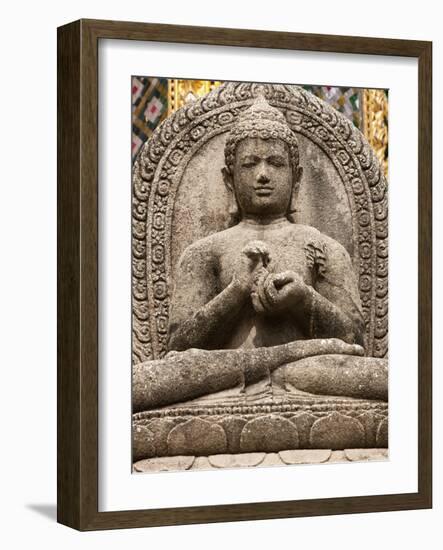 Stone statue at the Grand Palace, Bangkok, Thailand-Art Wolfe-Framed Photographic Print