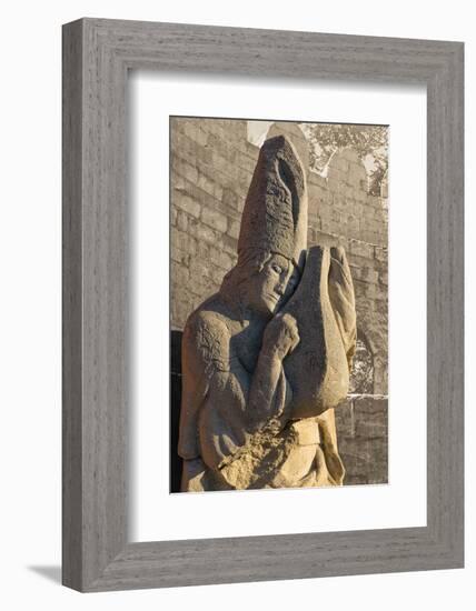 Stone statue in the Inner City of Baku, Azerbaijan-Keren Su-Framed Photographic Print