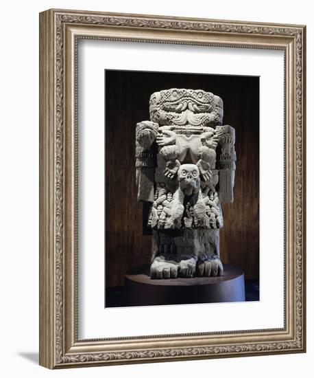 Stone Statue of Coatlicue, Goddess of Fire and Fertility-null-Framed Giclee Print