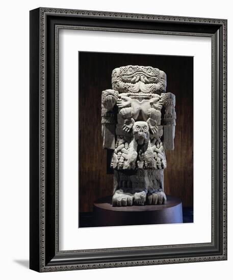 Stone Statue of Coatlicue, Goddess of Fire and Fertility-null-Framed Giclee Print