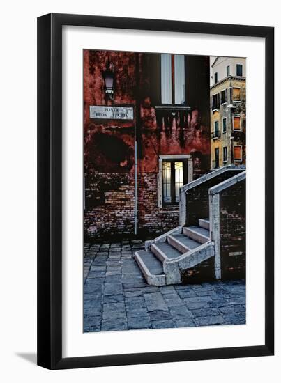 Stone Steps, Twilight Glow, Venice, Italy-Steven Boone-Framed Photographic Print