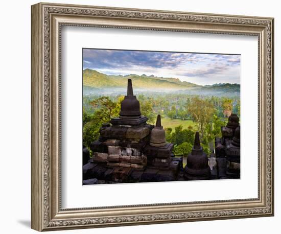 Stone Stupa, Borobudur (Borobodur), UNESCO World Heritage Site, Yogyakarta, Java, Indonesia-Matthew Williams-Ellis-Framed Photographic Print