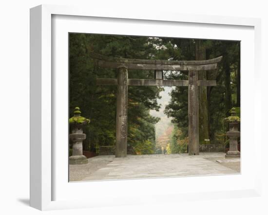 Stone Torii, Tosho-Gu Shrine, Nikko, Central Honshu, Japan-Schlenker Jochen-Framed Photographic Print