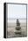 Stone Tower, Balance, Pebble Stones, Beach-Andrea Haase-Framed Premier Image Canvas