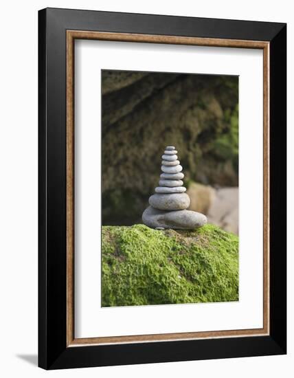 Stone Tower, Pebbles, Moss-Andrea Haase-Framed Photographic Print