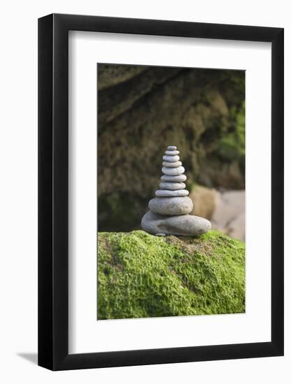 Stone Tower, Pebbles, Moss-Andrea Haase-Framed Photographic Print