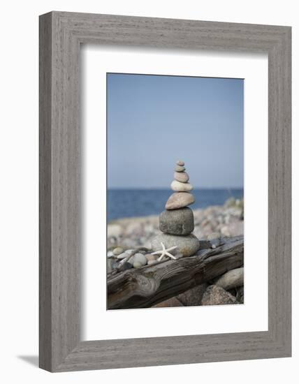 Stone Tower, Sea, Beach, Starfish-Andrea Haase-Framed Photographic Print