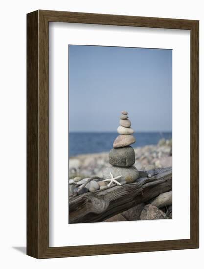 Stone Tower, Sea, Beach, Starfish-Andrea Haase-Framed Photographic Print