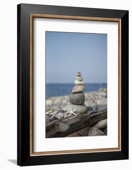 Stone Tower, Sea, Beach, Starfish-Andrea Haase-Framed Photographic Print