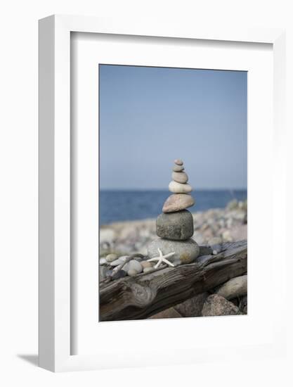 Stone Tower, Sea, Beach, Starfish-Andrea Haase-Framed Photographic Print