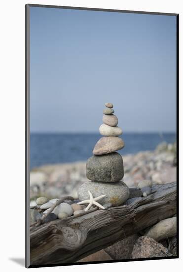 Stone Tower, Sea, Beach, Starfish-Andrea Haase-Mounted Photographic Print