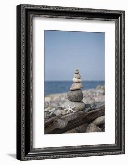 Stone Tower, Sea, Beach, Starfish-Andrea Haase-Framed Photographic Print