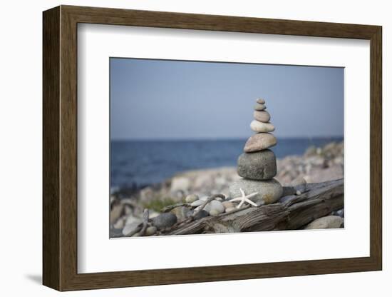 Stone Tower, Sea, Beach, Starfish-Andrea Haase-Framed Photographic Print