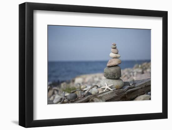 Stone Tower, Sea, Beach, Starfish-Andrea Haase-Framed Photographic Print
